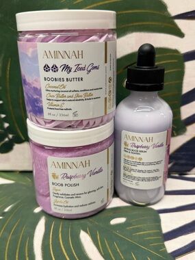 AMINNAH Raspberry Vanilla Firming & Hydrating trio